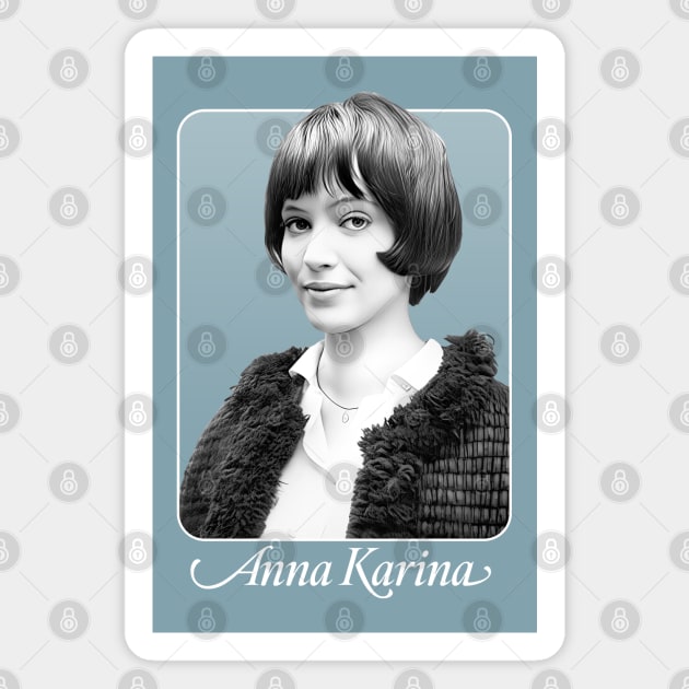 Anna Karina \/\/\ Retro Style Fan Artwork Magnet by DankFutura